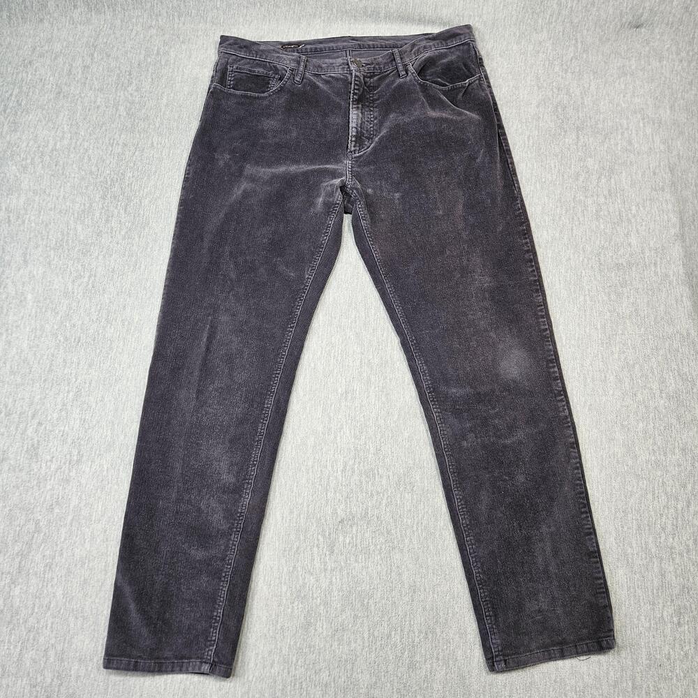 J. McLaughlin Pants Mens 36 (38x32) Gray Corduroy Chino Stretch